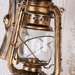 Designer Touch Decorative Rustic Lodge Painting Feature for Mini Style Uplight Wall Sconces Wall Light