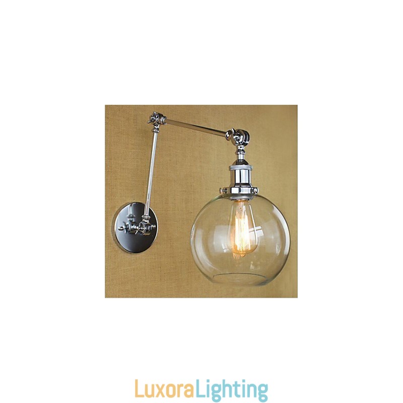 Designer Touch Decorative Country Retro Electroplated Feature for Mini Style Eye Protection Ambient Light Swing Arm