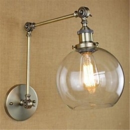 Designer Touch Decorative Country Retro Electroplated Feature for Mini Style Eye Protection Ambient Light Swing Arm