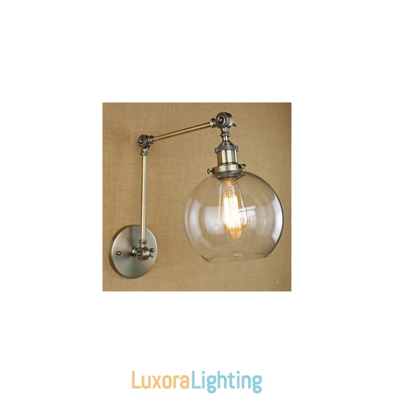 Designer Touch Decorative Country Retro Electroplated Feature for Mini Style Eye Protection Ambient Light Swing Arm