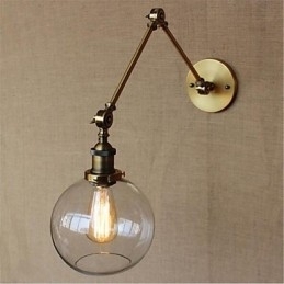 Designer Touch Decorative Country Retro Electroplated Feature for Mini Style Eye Protection Ambient Light Swing Arm