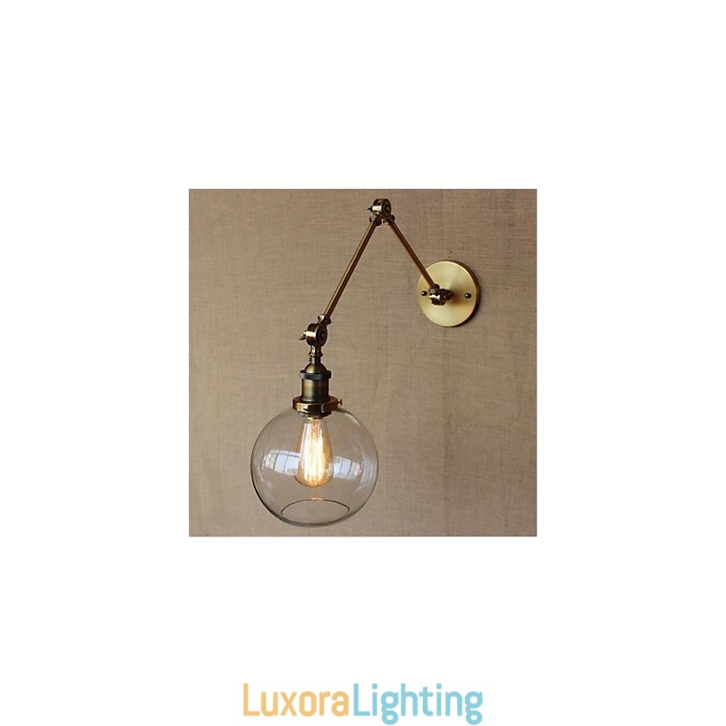 Designer Touch Decorative Country Retro Electroplated Feature for Mini Style Eye Protection Ambient Light Swing Arm