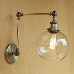 Designer Touch Decorative Country Retro Electroplated Feature for Mini Style Eye Protection Ambient Light Swing Arm