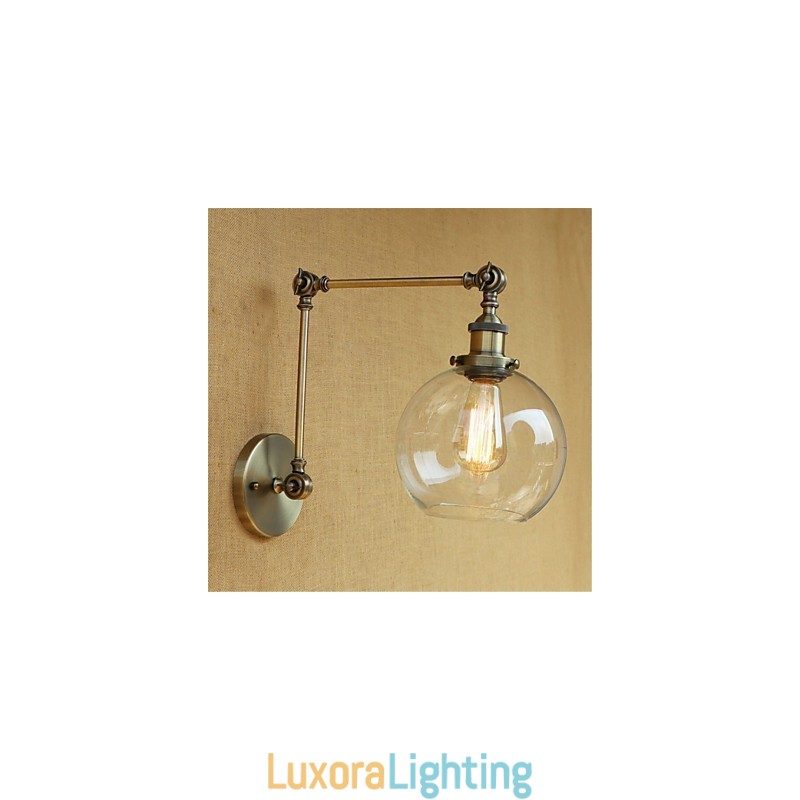 Designer Touch Decorative Country Retro Electroplated Feature for Mini Style Eye Protection Ambient Light Swing Arm