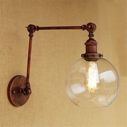 Designer Touch Decorative Country Retro Electroplated Feature for Mini Style Eye Protection Ambient Light Swing Arm