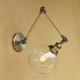 Designer Touch Decorative Country Retro Electroplated Feature for Mini Style Eye Protection Ambient Light Swing Arm