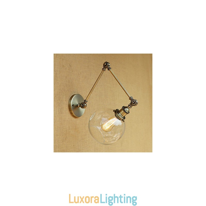 Designer Touch Decorative Country Retro Electroplated Feature for Mini Style Eye Protection Ambient Light Swing Arm