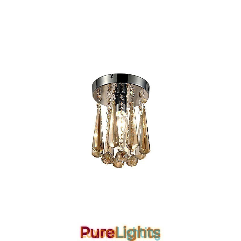 Designer Touch Decorative Modern Contemporary Crystal Flush Mount Garage