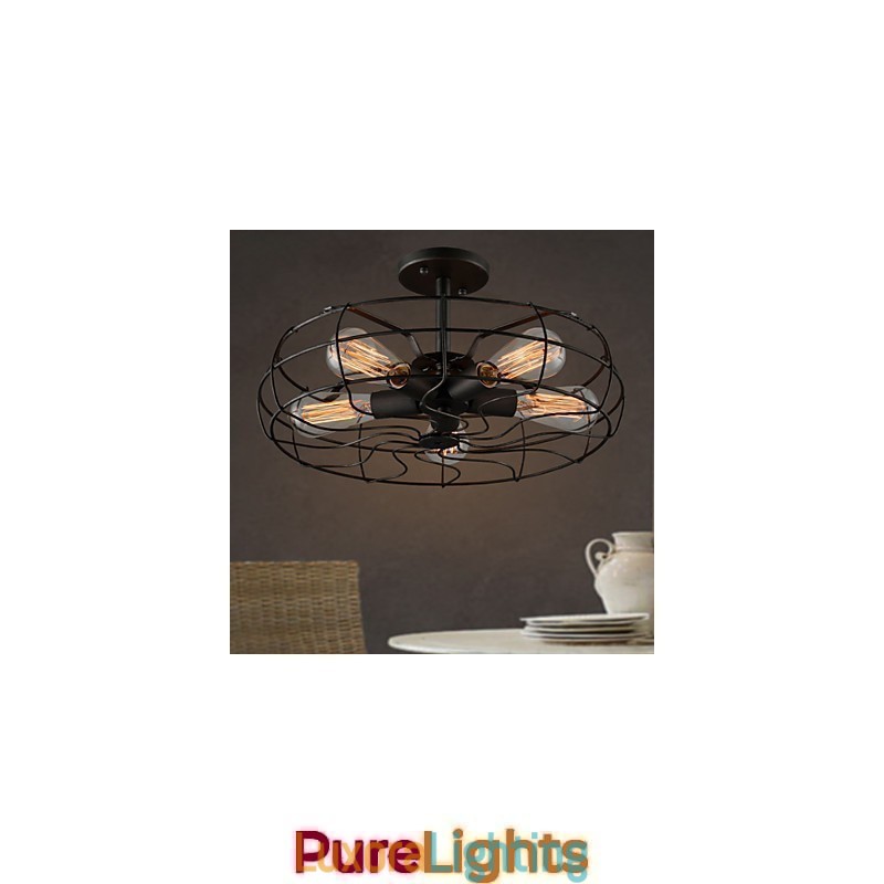 Designer Touch Decorative The American Country Industrial Lamp Personalized Lamp European Retro Fan Ceiling Lamps