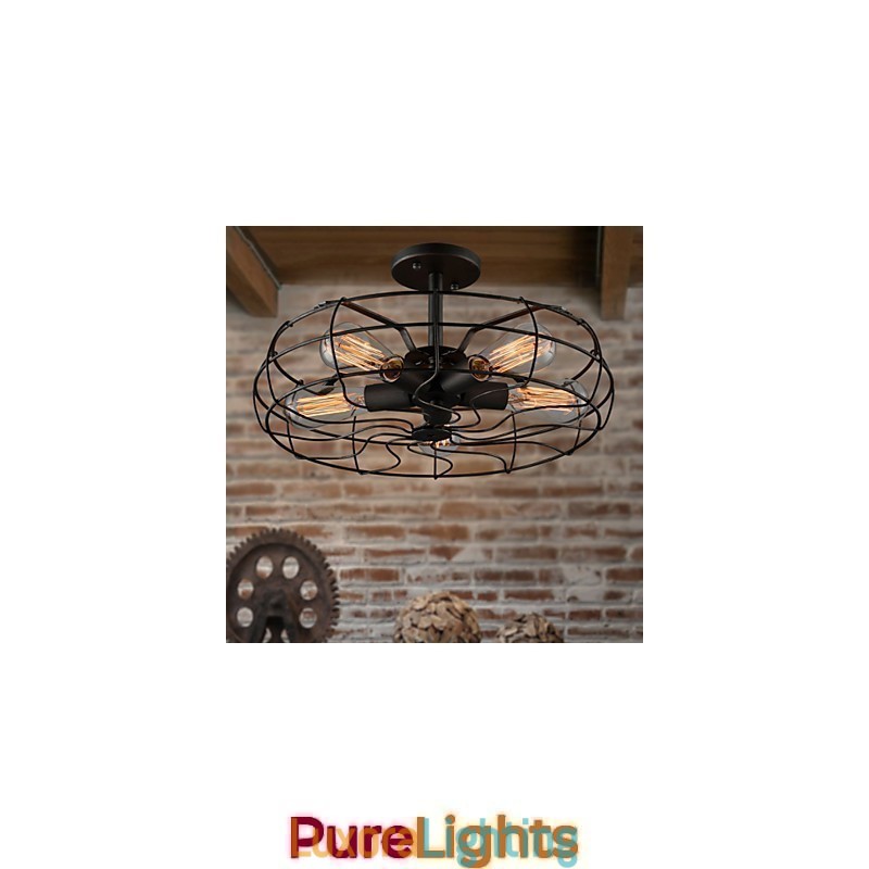 Designer Touch Decorative The American Country Industrial Lamp Personalized Lamp European Retro Fan Ceiling Lamps