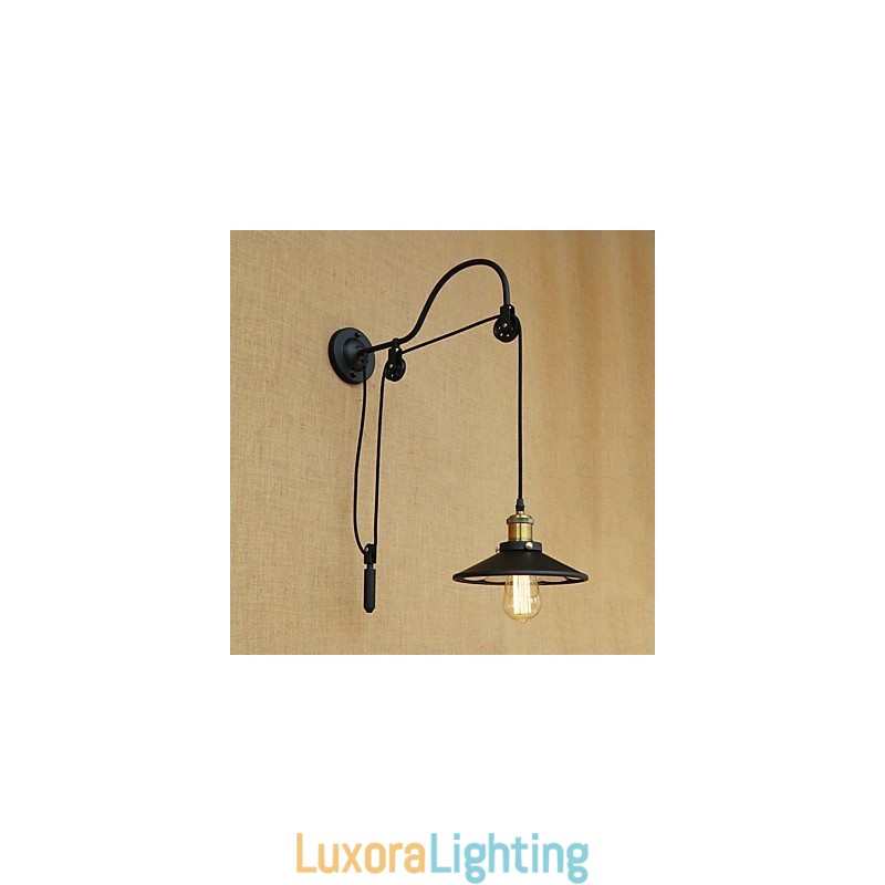 Designer Touch Decorative Country Retro Painting Feature for Adjustable lift Ambient Light Wall Sconces Wall Light