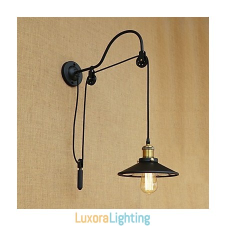 Designer Touch Decorative Country Retro Painting Feature for Adjustable lift Ambient Light Wall Sconces Wall Light