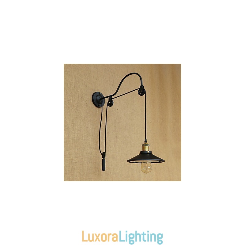 Designer Touch Decorative Country Retro Painting Feature for Adjustable lift Ambient Light Wall Sconces Wall Light