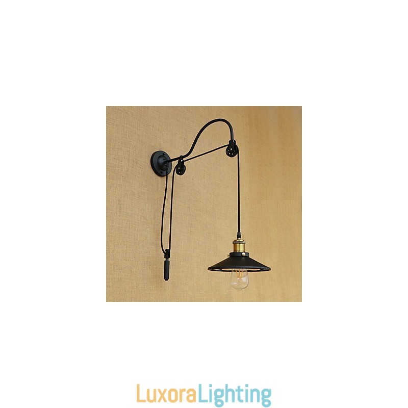 Designer Touch Decorative Country Retro Painting Feature for Adjustable lift Ambient Light Wall Sconces Wall Light