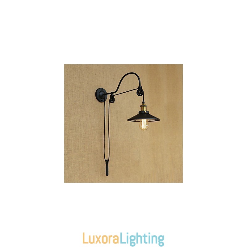 Designer Touch Decorative Country Retro Painting Feature for Adjustable lift Ambient Light Wall Sconces Wall Light