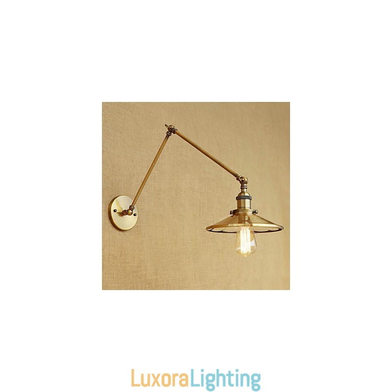 Designer Touch Decorative Rustic Lodge Country Retro Electroplated Feature for Mini Style Swing Arm Ambient Light