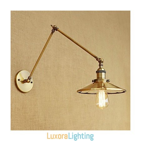 Designer Touch Decorative Rustic Lodge Country Retro Electroplated Feature for Mini Style Swing Arm Ambient Light
