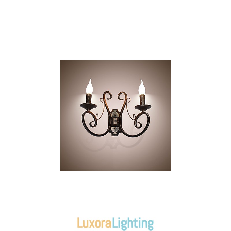 Designer Touch Decorative New Retro Attic American Style Retro Wall Lamp Bedroom Lamp Wall Lamp Candle Lamp