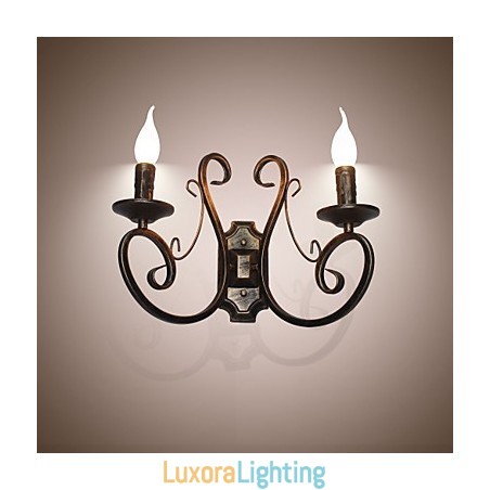 Designer Touch Decorative New Retro Attic American Style Retro Wall Lamp Bedroom Lamp Wall Lamp Candle Lamp