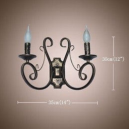 Designer Touch Decorative New Retro Attic American Style Retro Wall Lamp Bedroom Lamp Wall Lamp Candle Lamp