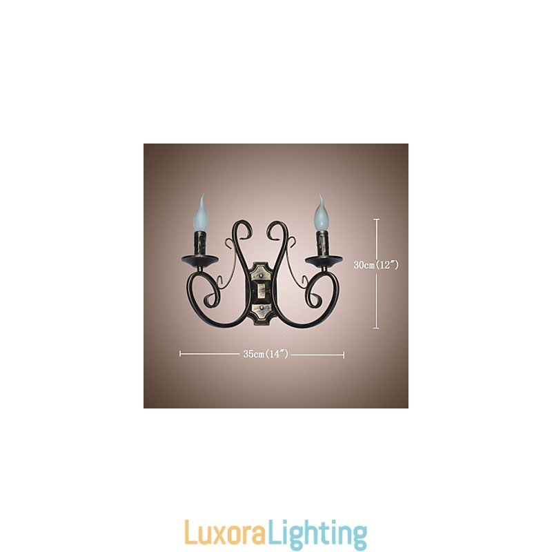 Designer Touch Decorative New Retro Attic American Style Retro Wall Lamp Bedroom Lamp Wall Lamp Candle Lamp