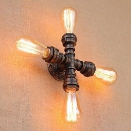 Designer Touch Decorative Country Retro Painting Feature for Mini Style Swing Arm Included Ambient Light Wall