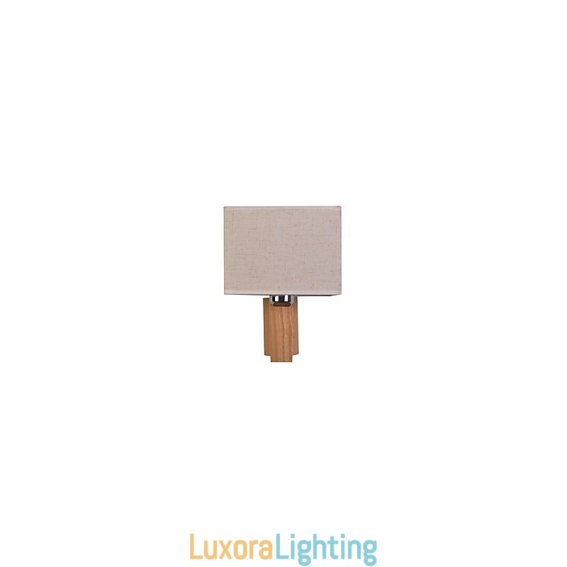 Designer Touch Decorative Simple Wall Lamp Bedside Desk Lamp With Fabric Shade and Solid Wood for Bedroom Dresser Living Room Baby Room