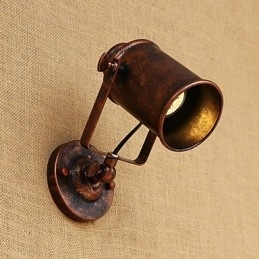 Designer Touch Decorative Painted Steel Wall Lamp Dumb Black American Coffee Decoration Retro Wall Light Lightsaber Lamp On Wall