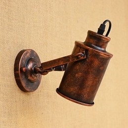 Designer Touch Decorative Painted Steel Wall Lamp Dumb Black American Coffee Decoration Retro Wall Light Lightsaber Lamp On Wall