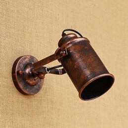 Designer Touch Decorative Painted Steel Wall Lamp Dumb Black American Coffee Decoration Retro Wall Light Lightsaber Lamp On Wall