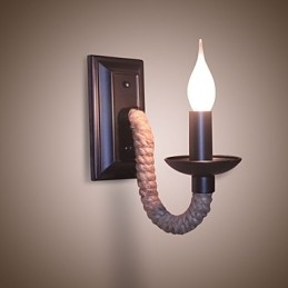 Designer Touch Decorative Hemp Rope Retro Wall Lamp Creative Personality Bar Iron Candle Lamp