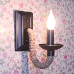 Designer Touch Decorative Hemp Rope Retro Wall Lamp Creative Personality Bar Iron Candle Lamp