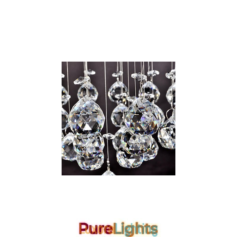 Designer Touch Decorative Traditional Classic Crystal Chrome Metal Flush Mount