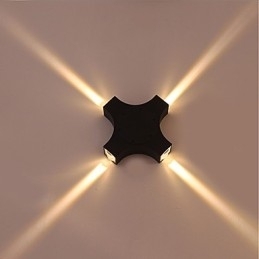Designer Touch Decorative Integrated Simple Novelty Country Feature for Eye Protection Ambient Light Wall Sconces Cross Star Outdoor Waterproof Courtyard Wall Lamp
