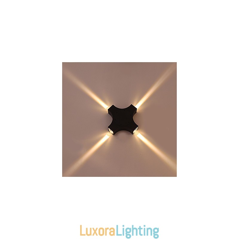 Designer Touch Decorative Integrated Simple Novelty Country Feature for Eye Protection Ambient Light Wall Sconces Cross Star Outdoor Waterproof Courtyard Wall Lamp