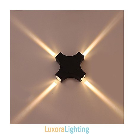 Designer Touch Decorative Integrated Simple Novelty Country Feature for Eye Protection Ambient Light Wall Sconces Cross Star Outdoor Waterproof Courtyard Wall Lamp