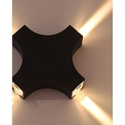Designer Touch Decorative Integrated Simple Novelty Country Feature for Eye Protection Ambient Light Wall Sconces Cross Star Outdoor Waterproof Courtyard Wall Lamp