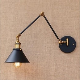 Designer Touch Decorative Vintage Country Electroplated Feature for Mini Style Swing Arm Eye Protection Downlight Swing Arm Lights