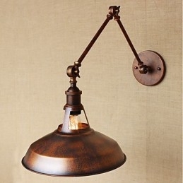Designer Touch Decorative Long arm Half rusty Industrial Retro Nostalgic Retractable Folding Wall Sconces Wall Light