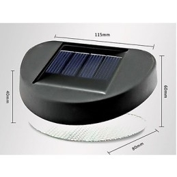 Designer Touch Decorative White Light Solar Light Path Wall Landscape Mount Garden Fence Light