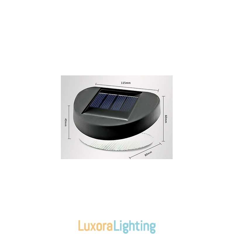 Designer Touch Decorative White Light Solar Light Path Wall Landscape Mount Garden Fence Light