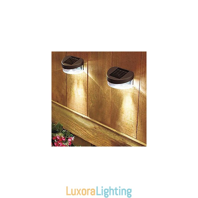 Designer Touch Decorative White Light Solar Light Path Wall Landscape Mount Garden Fence Light