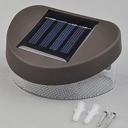Designer Touch Decorative White Light Solar Light Path Wall Landscape Mount Garden Fence Light