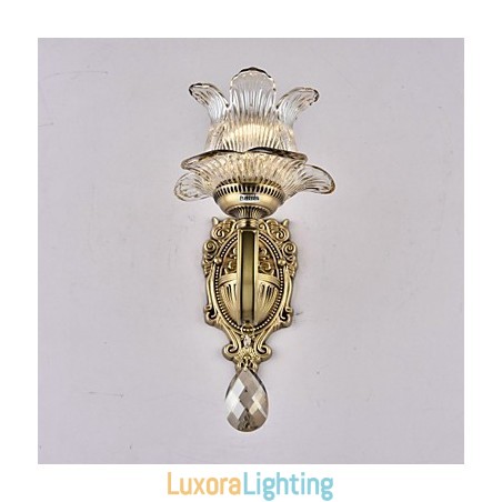 Designer Touch Decorative Rustic Lodge Brass Feature for Mini Style Uplight Wall Sconces Wall Light