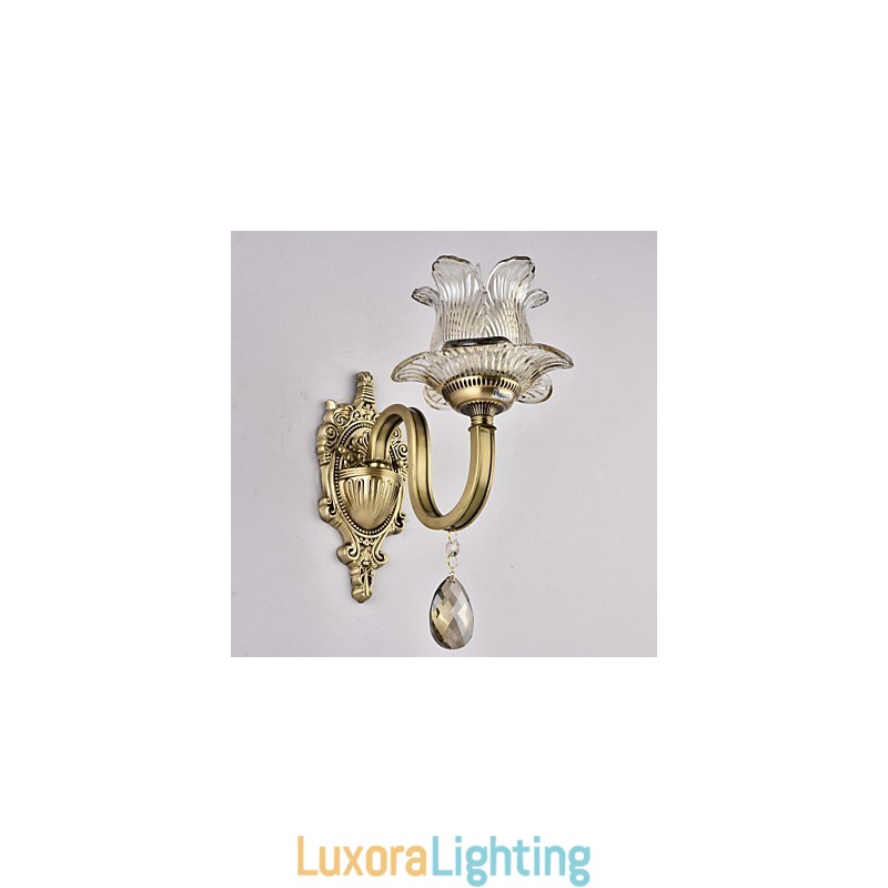 Designer Touch Decorative Rustic Lodge Brass Feature for Mini Style Uplight Wall Sconces Wall Light