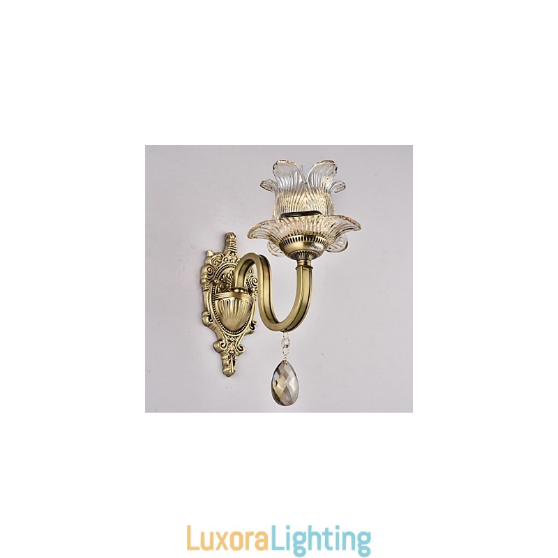 Designer Touch Decorative Rustic Lodge Brass Feature for Mini Style Uplight Wall Sconces Wall Light