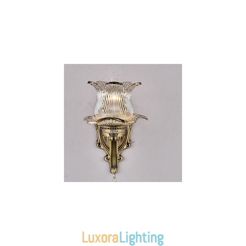Designer Touch Decorative Rustic Lodge Brass Feature for Mini Style Uplight Wall Sconces Wall Light