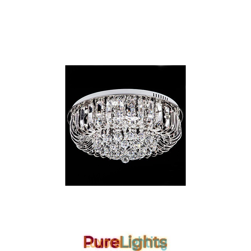 Designer Touch Decorative Flush Mount Crystal Traditional Classic Metal