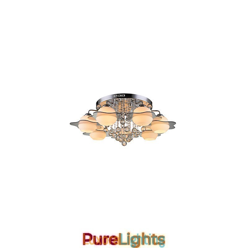 Designer Touch Decorative Remoter Control 7 Lights with Blue Redss Modern Ceiling Light Flush Mount