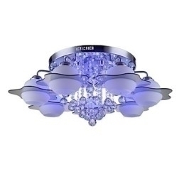 Designer Touch Decorative Remoter Control 7 Lights with Blue Redss Modern Ceiling Light Flush Mount